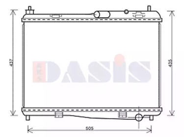 AKS DASIS 090082n -  Радиатор, охлаждение двигателя